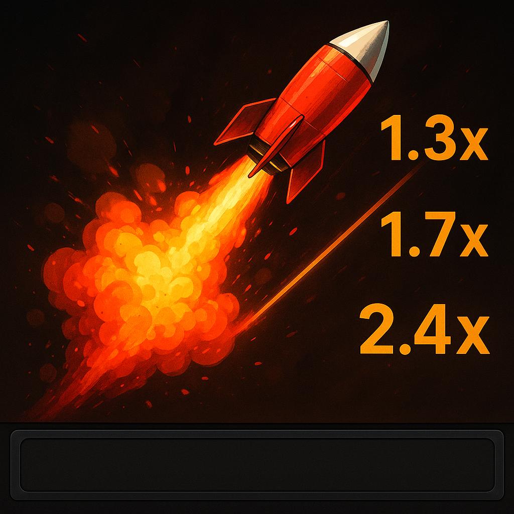 Crash - Foguete multiplicador emocionante